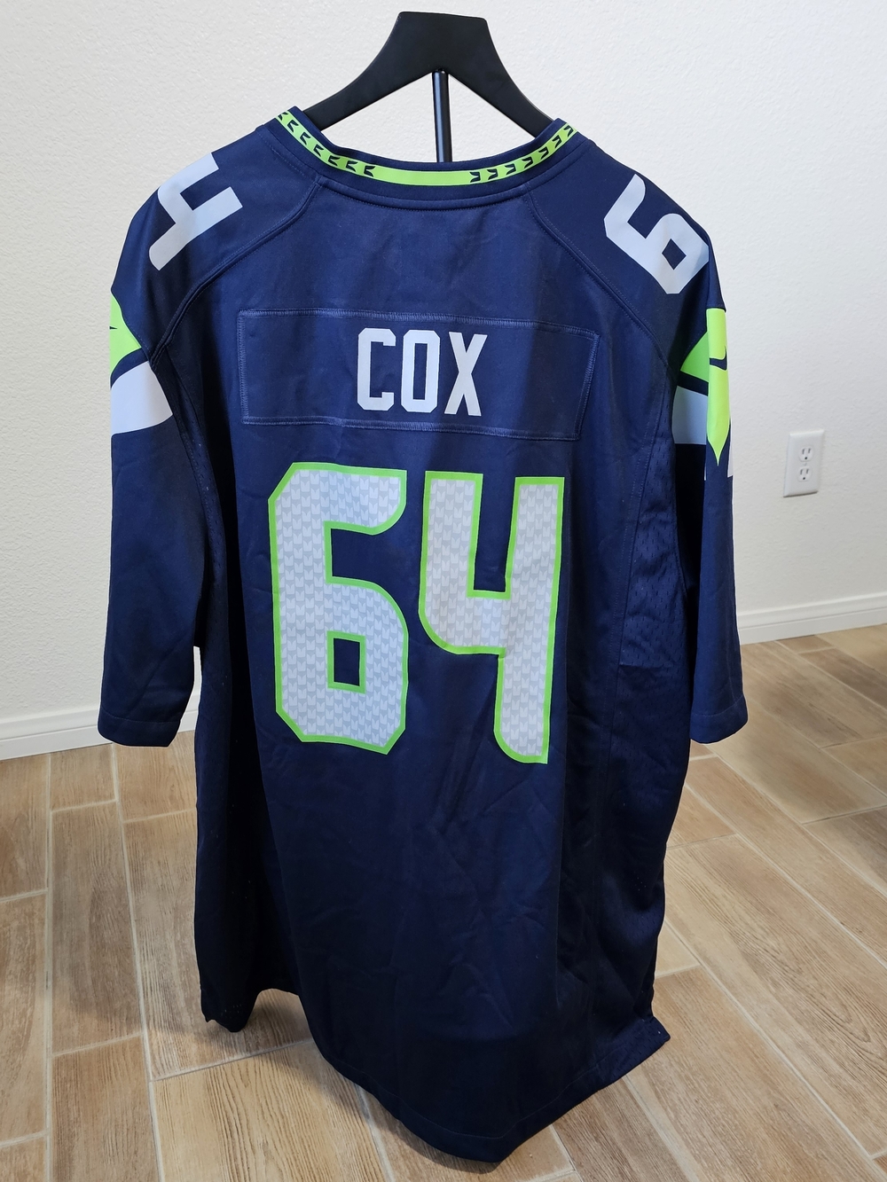 NFL Seatle Seahawks #64 Cox Jersey, Nike On-Field XXL